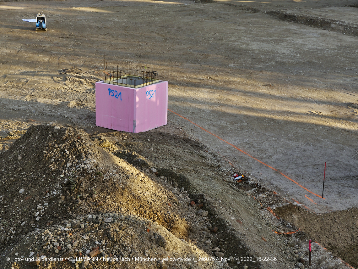 14.11.2022 - Baustelle an der Quiddestraße Haus für Kinder in Neuperlach